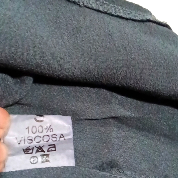 Kosmika Black Sleeveless V-Neck Dress Made in Italy 100% Viscose Size Small - Picture 5 of 5